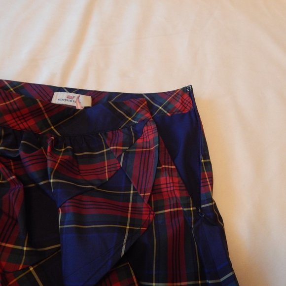 Vineyard Vines Jolly Plaid Party Ruffle Skirt NWT - Picture 8 of 15